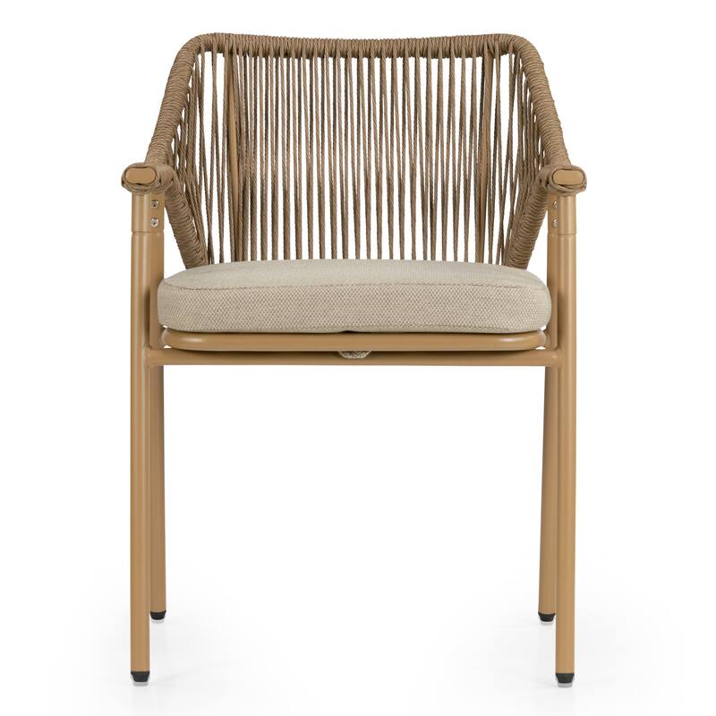 Bisera Brown Outdoor Dining 4 Seats Set