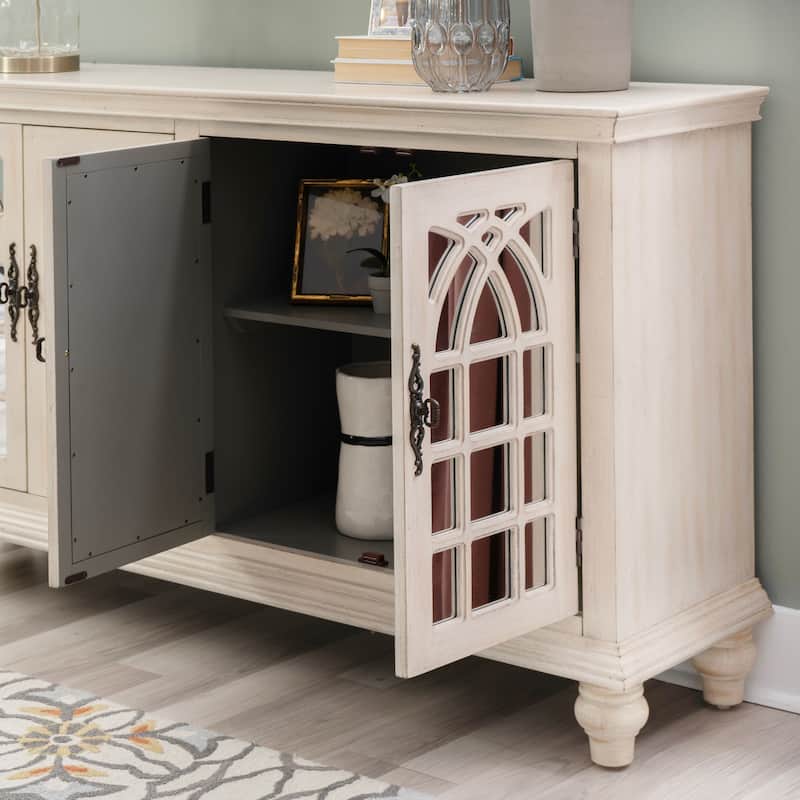 Berkshire 4 Door Mirrored Credenza Cream