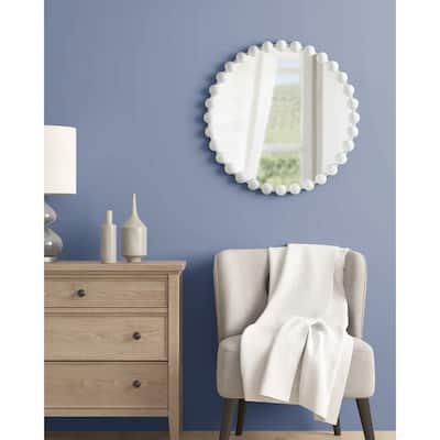 Madison Park Signature Marlowe Beaded Round Wall Mirror