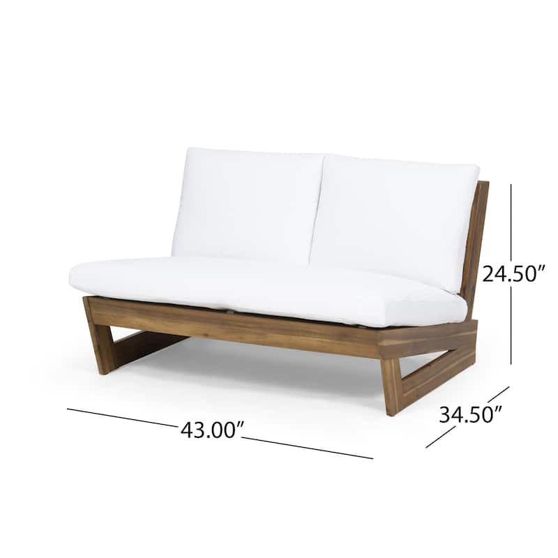 Sherwood Outdoor 4-Seater Wood Chat Set by Christopher Knight Home