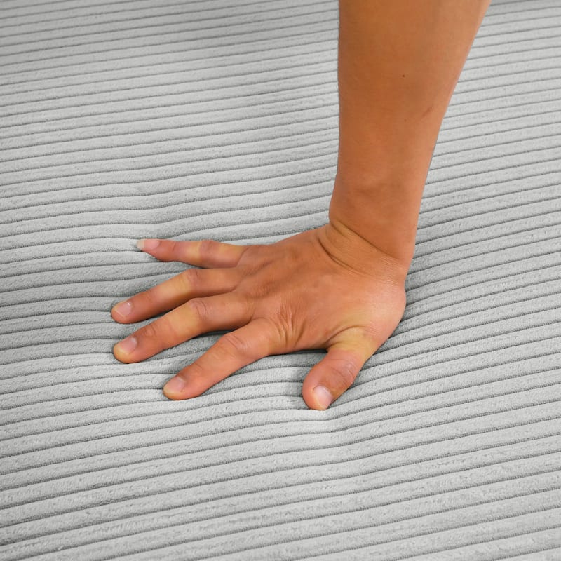 40"W Oversized No Assembly Corduroy Rectangle Ottoman