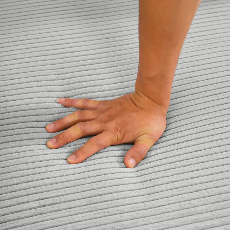 81"W No Assembly Corduroy Modular Sectional Sofa with Ottoman