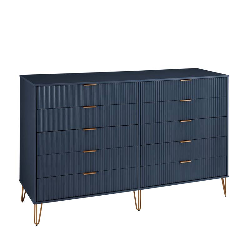 Manhattan Comfort 3-Piece Dumbo Modern Multi Dresser Nighstand Set