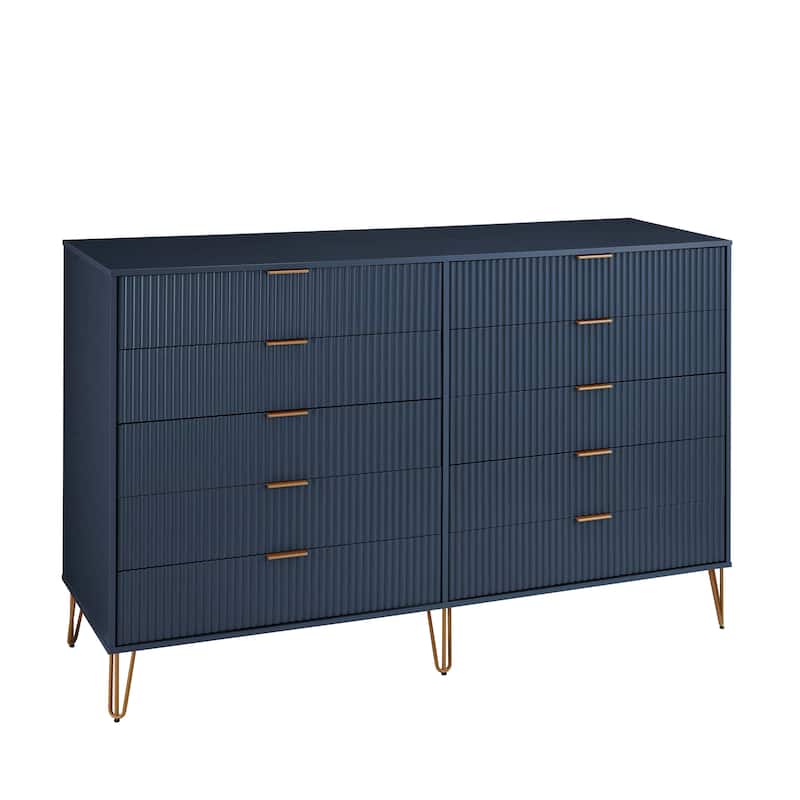 Manhattan Comfort Dumbo Modern 10-Drawer Double Tall Dresser