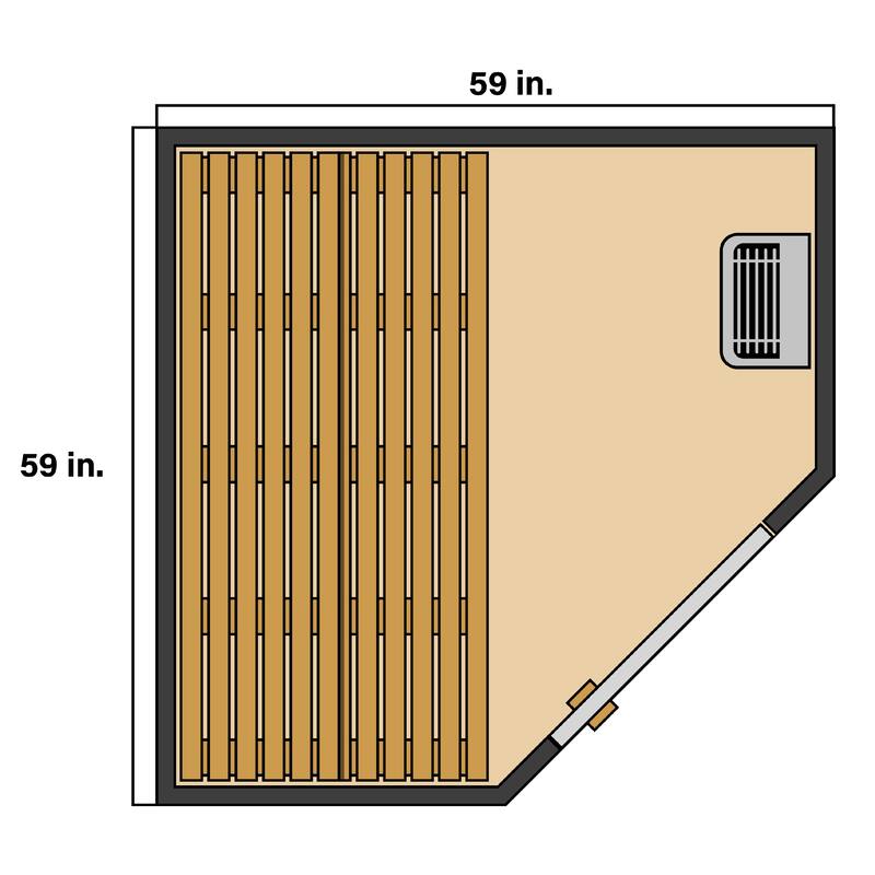 ALEKO Viola Hemlock Wood Indoor Traditional 4 Person Wet Dry Sauna with UL Heater