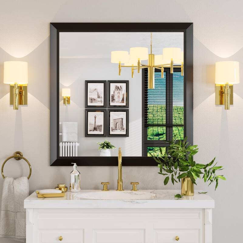 KIOTEE Full size Metal Bathroom Mirror with 5-Year Warranty