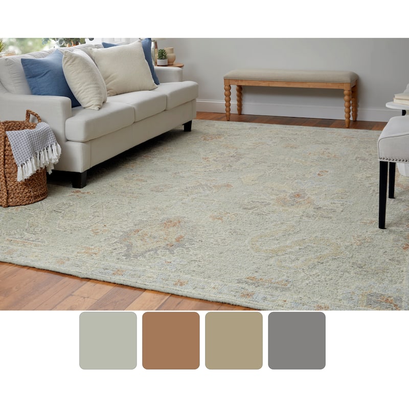 Grand Bazaar Loper Hand Knotted Floral & Botanical Transitional Area Rug