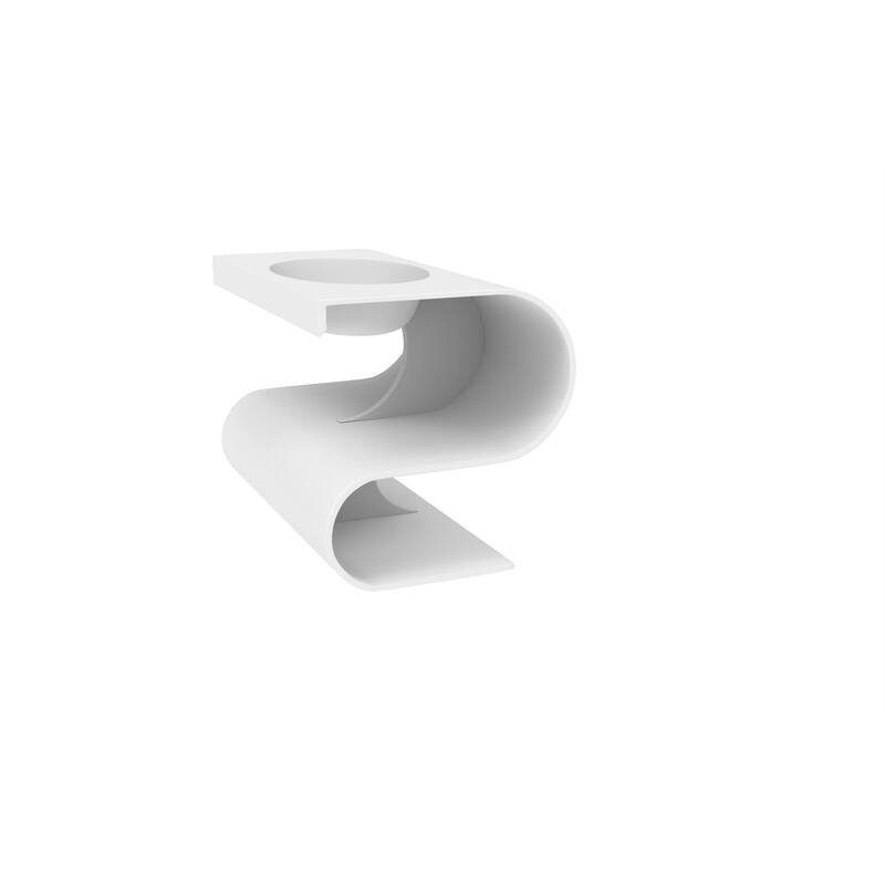 Soprano 30" Wall Mounted S Shape Sink with Shelf - No Faucet Hole