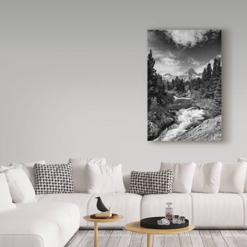 Michael Blanchette Photography 'Glacial Creek Monochrome' Canvas Art
