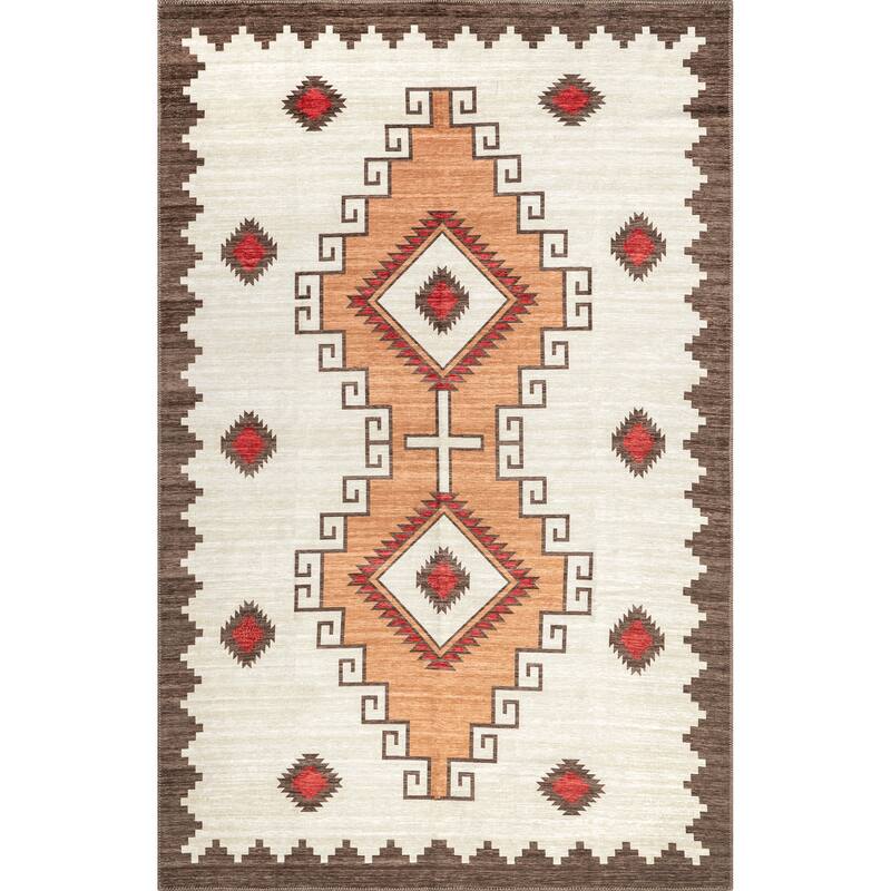 Nuloom Imelda SpinClean Aztec Machine Washable Area Rug