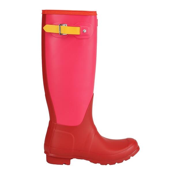 red colour boots