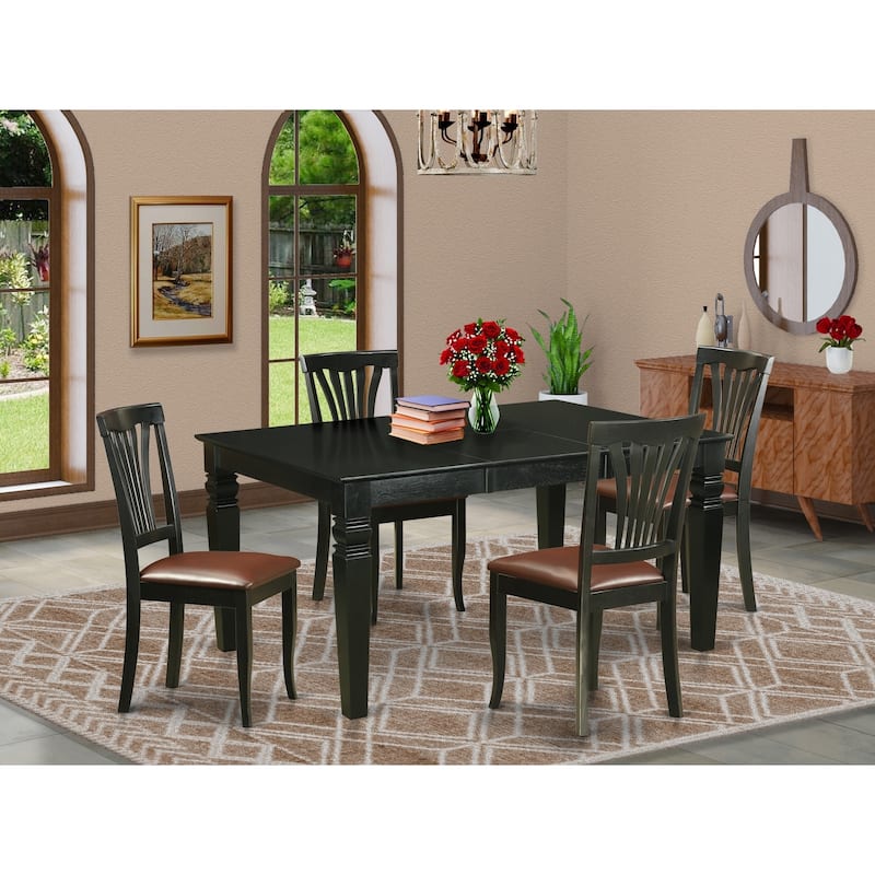 Luxury Dining Table Set - Kitchen Table with Chairs - 7 Piece Rectangle Table Set