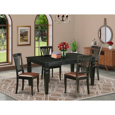 Luxury Dining Table Set - Kitchen Table with Chairs - 7 Piece Rectangle Table Set