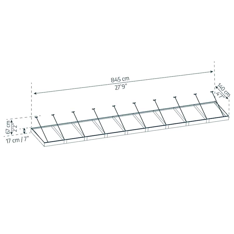 Sophia XL 5 ft. Door Awning Kit - Grey Structure & White Opal Panels