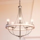 preview thumbnail 1 of 5, Luxury Farmhouse Chandelier, 30"H x 26"W, with French Country Style, Galvanized Steel, by Urban Ambiance - 30H x 26W x Dep