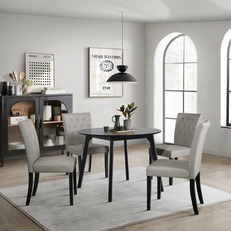 CraftPorch Glam 5-Piece Wooden Dining Chair