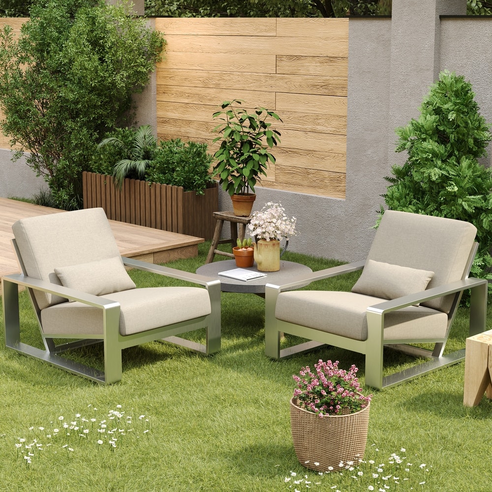 Christopher Knight Home - Milo Modern Outdoor/Indoor Aluminum Leisure Chair with Ergonomic Design