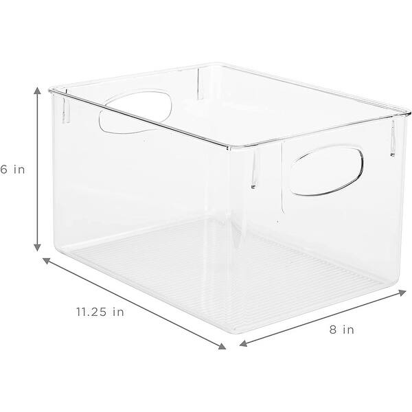 Sorbus 10 Pack Clear Plastic Storage Bins For Fridge And Pantry Stackable Organizer Set Fr Set8