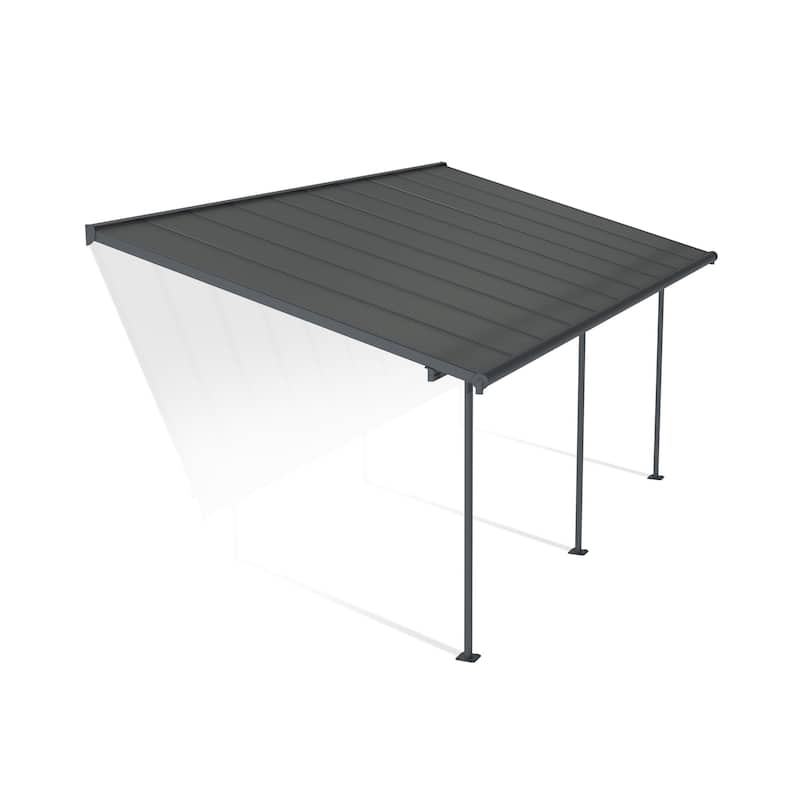 Sierra 10 ft. Gray/Gray Aluminum Patio Cover