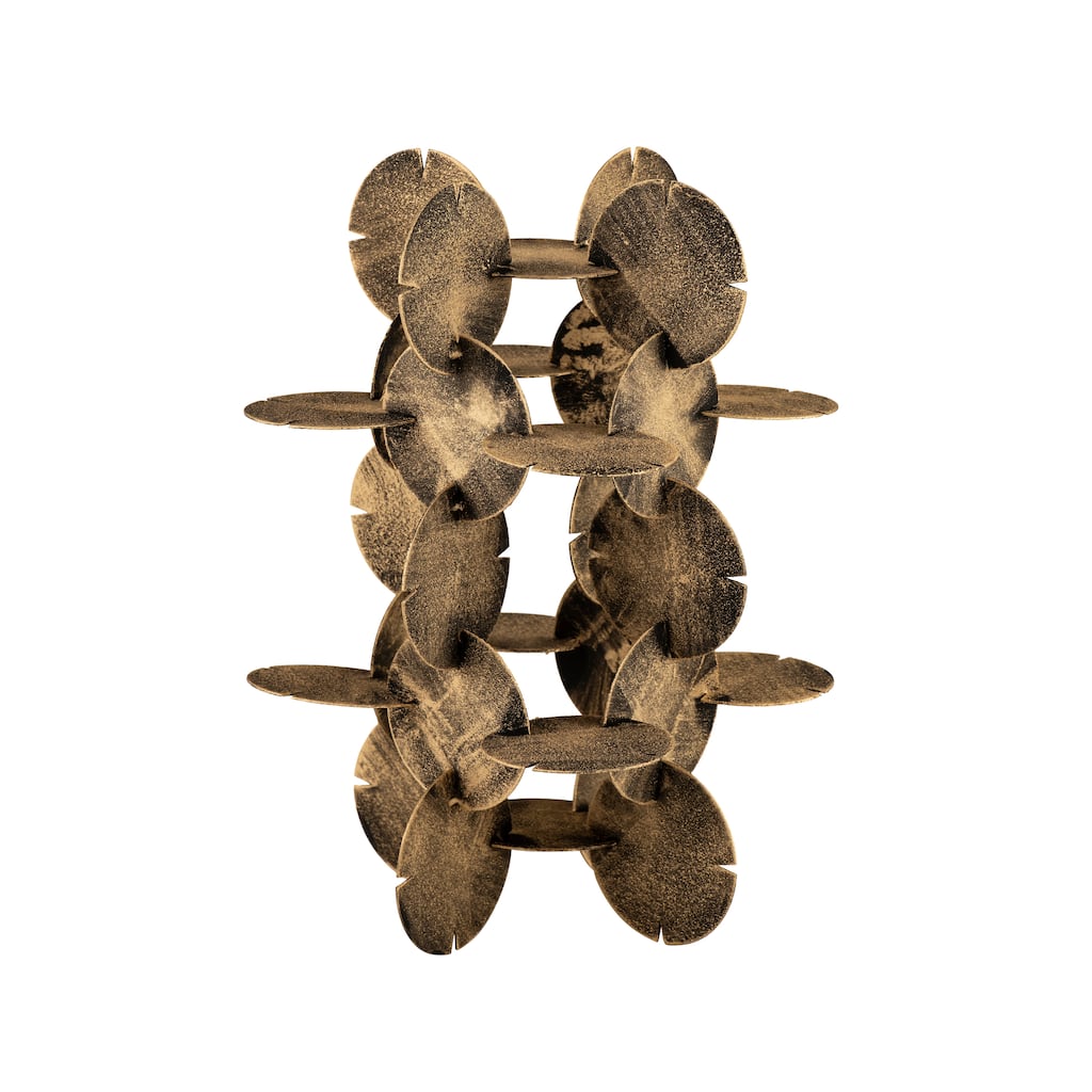 Elk Home Flint Antique Brass Metal 8 Inch Wide Sculpture