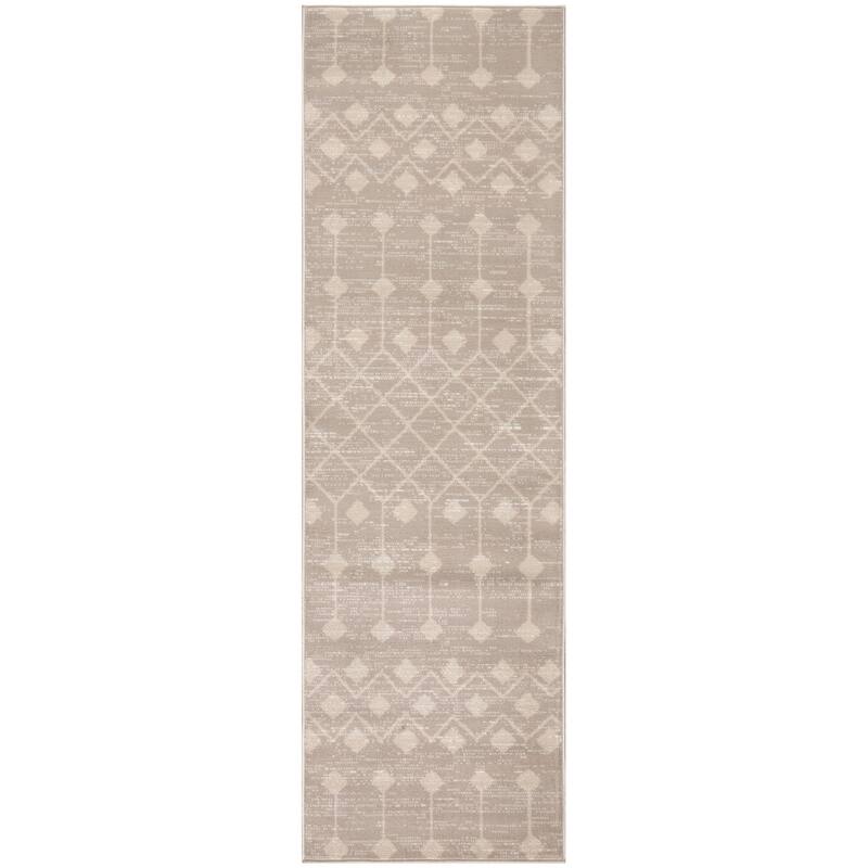 Porch & Den Muirfield Moroccan Bohemian Area Rug - 2' 3" x 7' 6" - Beige - Runner