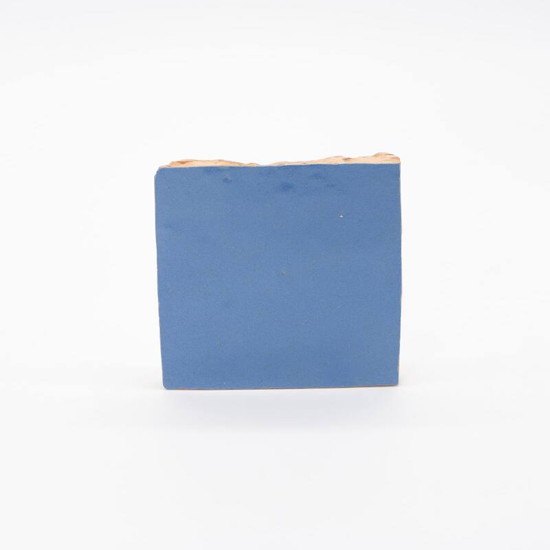 Handmade 4x4-in Moroccan Mosaic Solid Color Lagoon - Sample-1 tile