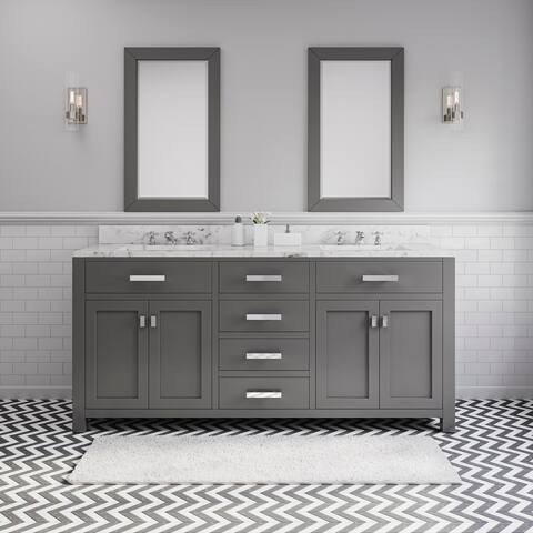 Madison 72-inch Cashmere Grey Double Sink Bathroom Vanity
