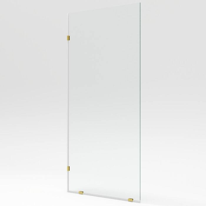 DeerValley 32"×78" Single Fixed Glass Panel For Shower, Thick Frameless Tempered Safety Glass Shower Screen