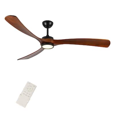 72 Inch wood Ceiling Fan with light, Low Profile Ceiling Fan with Remote Control,Noiseless Reversible DC Motor with Timer