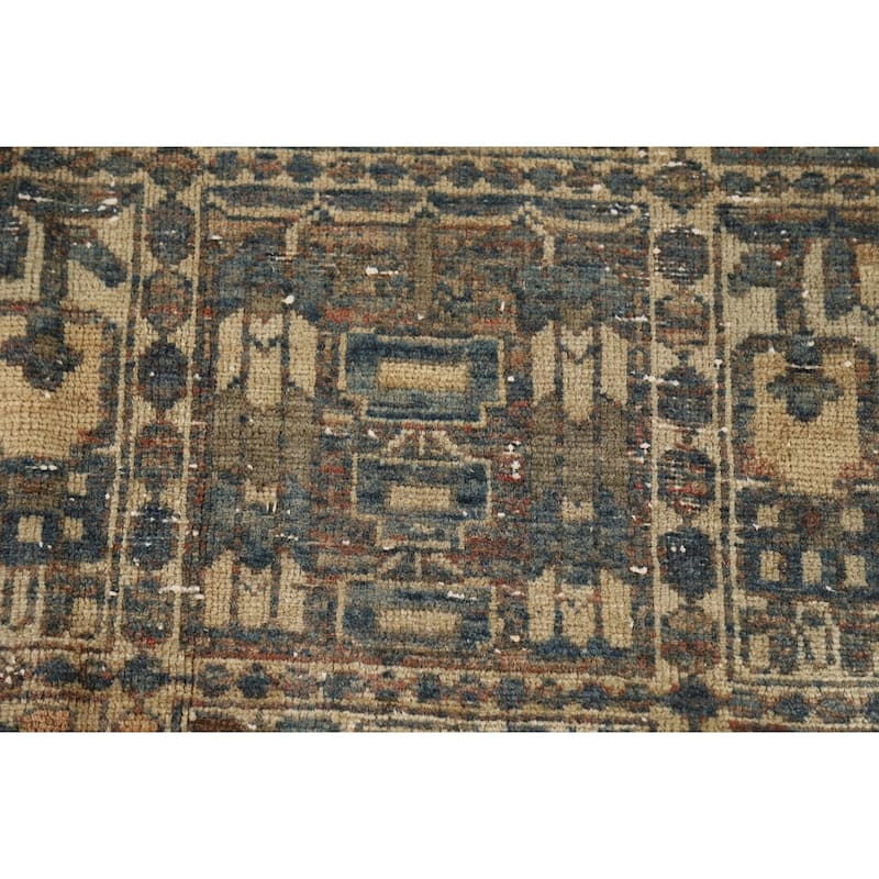 Distressed Bakhtiari Persian Vintage Rug Hand-Knotted Wool Carpet - 5'4"x 10'1"