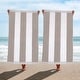 preview thumbnail 16 of 48, Cabana Stripe Oversized Cotton Beach 2 Piece Towel Set by Superior Light Grey