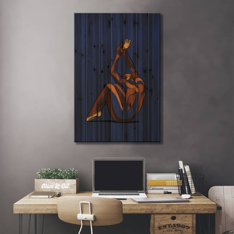 Stretch My Hands To Thee I Print On Wood by NoelleRx - Multi-Color