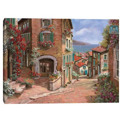 La Discesa al Mare by Guido Borelli Canvas Art Print
