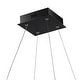 preview thumbnail 8 of 19, Nero Square Contemporary Modern Metal Integrated LED Chandelier, Black by JONATHAN Y