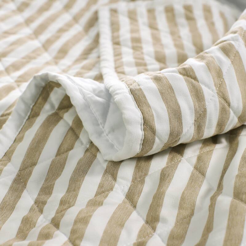 Wonderful 5 Piece Striped Coverlet Set
