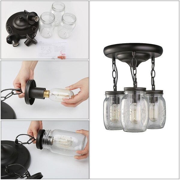 Jar ceiling lights top