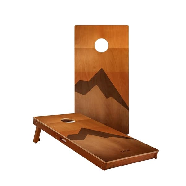 slide 2 of 6, Retro Elakai Solid Mahogany All-Weather Cornhole Boards NO Bags - Add Carrying Case