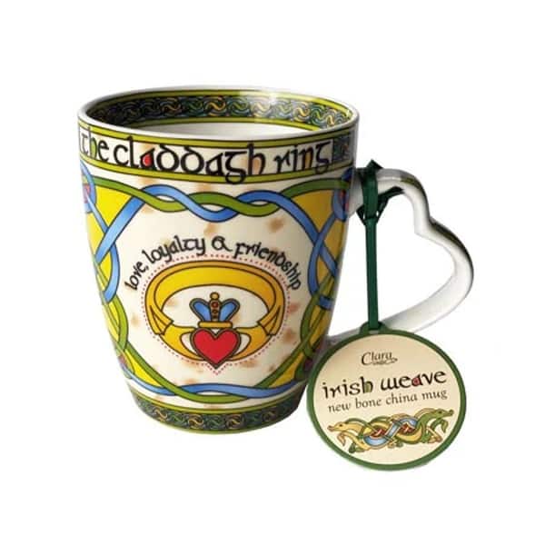 Multi-Color 13oz Bone China Coffee Cup with Authentic Celtic Heart Handle  and Scratch Resistant - Bed Bath & Beyond - 42957279