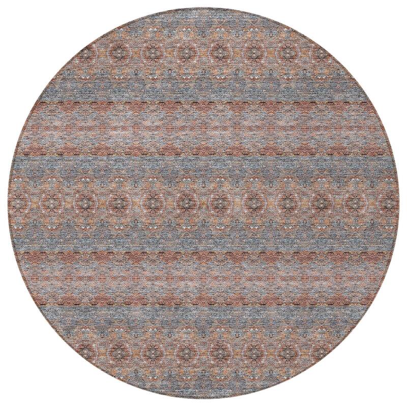 HomeRoots Floral Medallion Transitional Rectangle Outdoor Rug