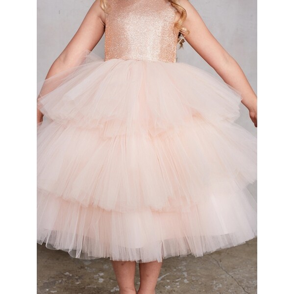 flower girl dresses in rose gold