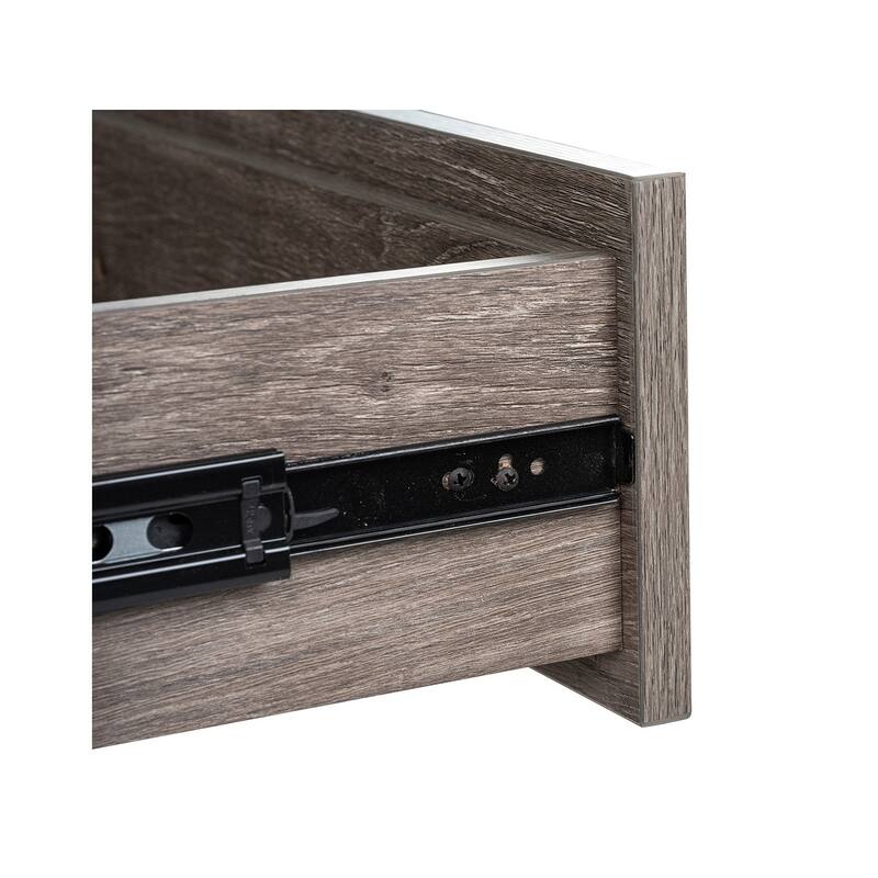 Magnussen Home Fenwick Whitetail Brown and Smoke Glass Rectangular End Table - 22''W x 26''D x 24''H