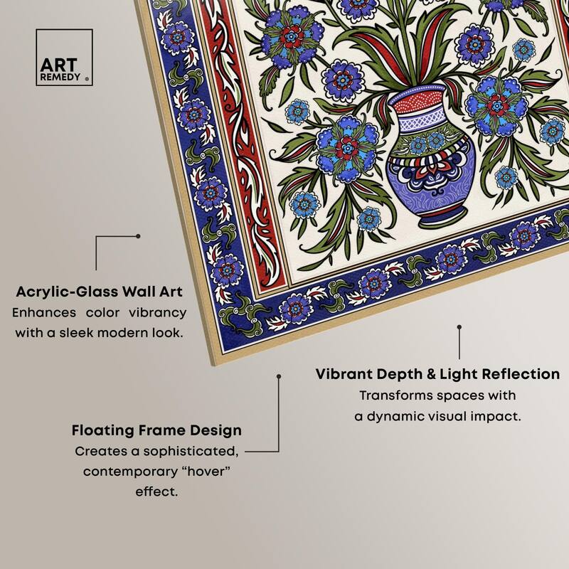 Royal Vase Bloom Acrylic by Art Remedy, Ready to Hang