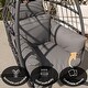 preview thumbnail 4 of 8, Foldable Hanging Swing Chair with Stand - Indoor/Outdoor, Space-Saving Design, Comfortable Puffy Cushion