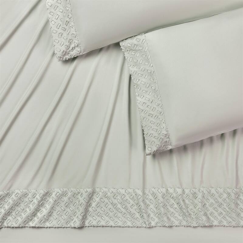 Chanasya Clipped Tufted Textured Boho Soft Microfiber Sheet Set