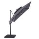 preview thumbnail 17 of 21, Furniture of America Yetta 8-foot LED Lights Steel Cantilever Offset Tilt Square Roma Umbrella with Base