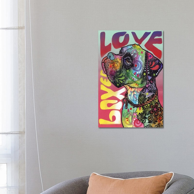 iCanvas "Boxer Love" by Dean Russo Canvas Print