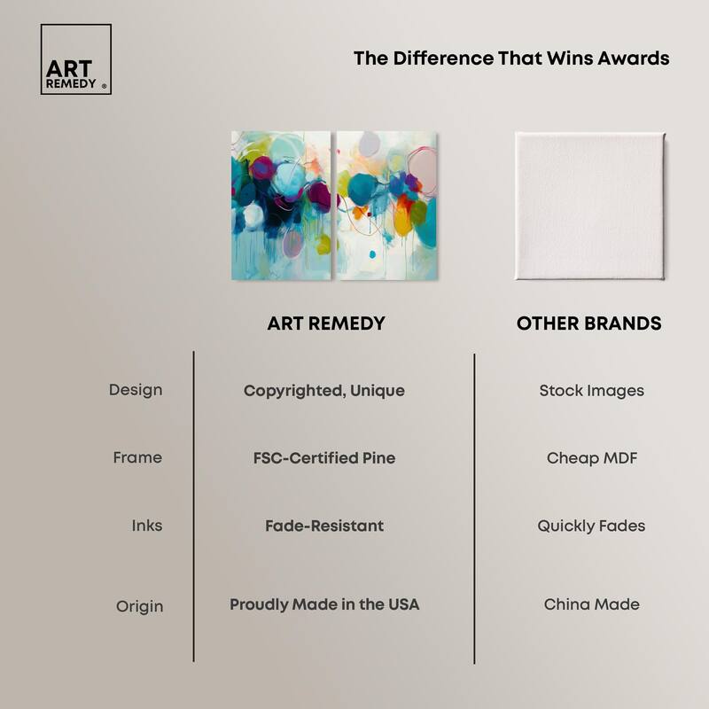 Expressive Flow I Canvas Set of 2 by Art Remedy, Gallery Wrapped