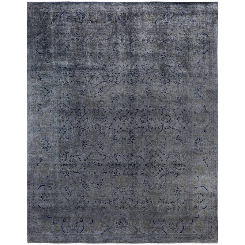 Overdyed One-of-a-Kind Hand-Knotted Area Rug - Black - 8' 2" x 10' 2"