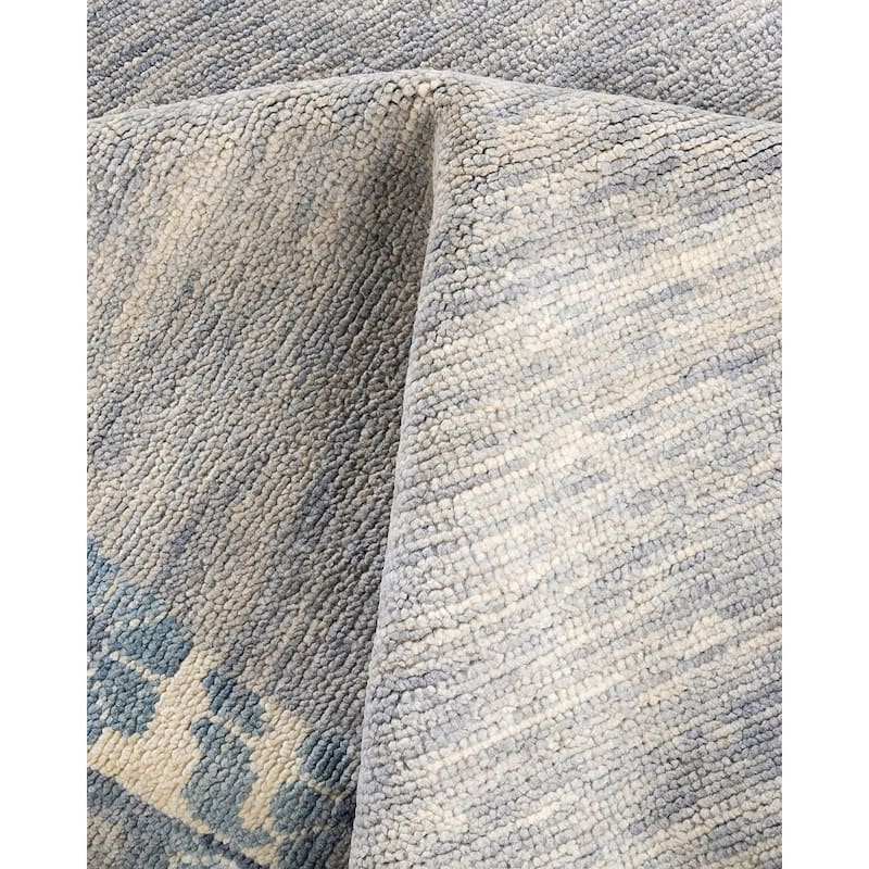 Modern One-of-a-Kind Handmade Area Rug - Gray, 8' 1" x 9' 8" - 8' 1" x 9' 8"