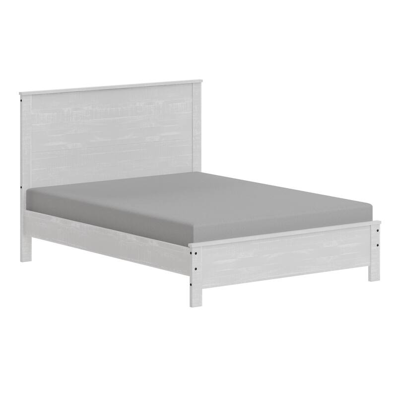 Solid Wood Bed, Modern Rustic Wooden Queen Size Bed Frame Box Spring Needed